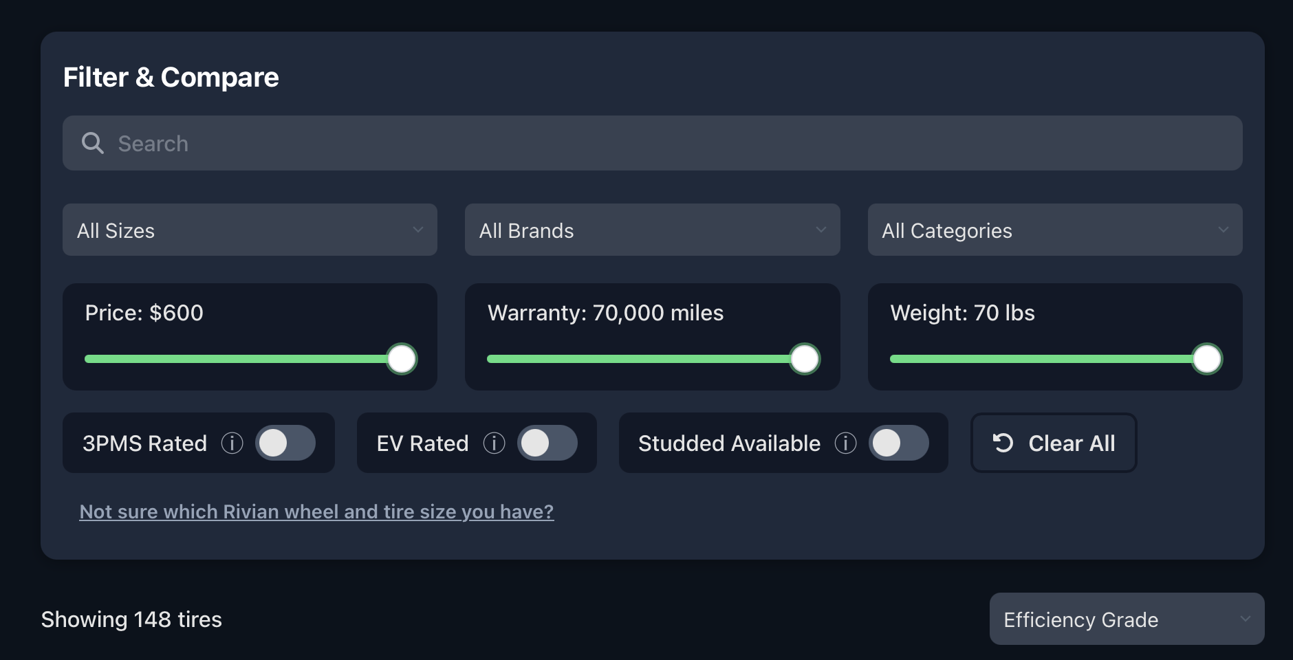 Filter and Sort by what is most important for you.